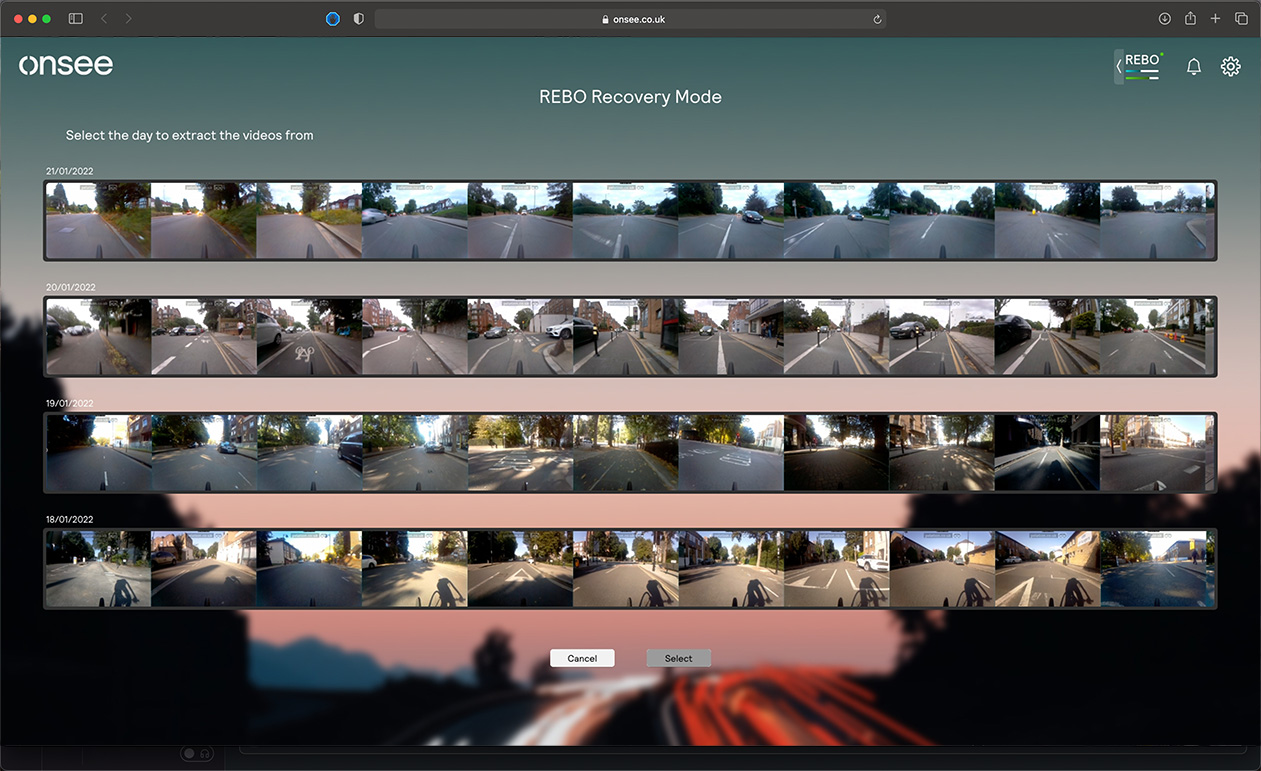 Time machine - recover past videos